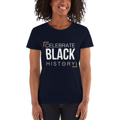 Teesafrique Sustainable Celebrate Black History Statement piece bL Women's short sleeve t-shirt