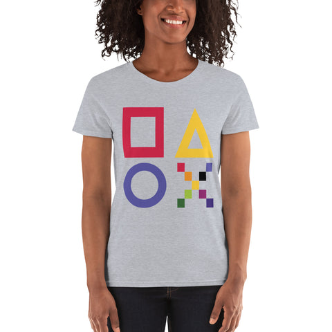 Teesafrique Sustainable Gaming Graphic Women's Short Sleeve T-Shirt
