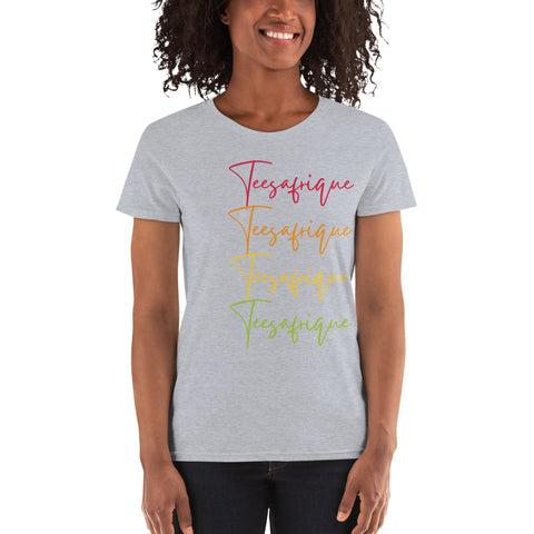 Teesafrique Sustainable Script Graphic Women's Short Sleeve T-Shirt