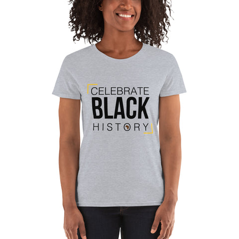 Teesafrique Sustainable Celebrate Black History Statement piece bL Women's short sleeve t-shirt
