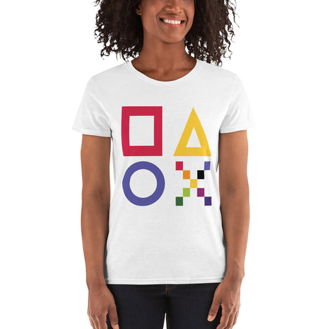 Teesafrique Sustainable Gaming Graphic Women's Short Sleeve T-Shirt