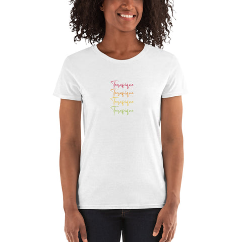 Teesafrique Sustainable Script Graphic Women's Short Sleeve T-Shirt