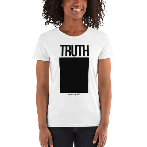 Teesafrique Sustainable Truth Outside the box Statement Women's short sleeve t-shirt