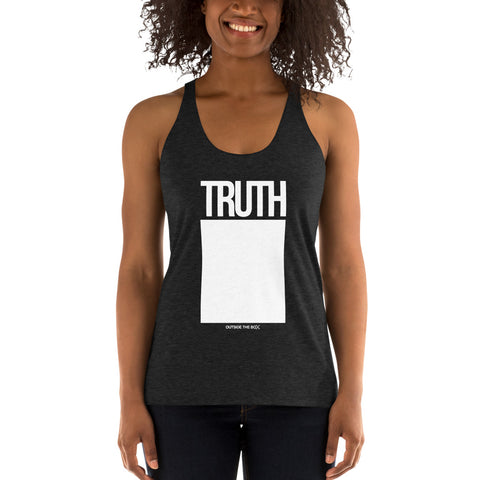 Teesafrique Sustainable Truth Outside the box Statement Women's Racerback Tank
