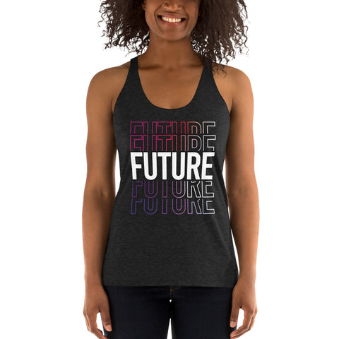 Teesafrique Sustainable Future white Women's Racerback Tank