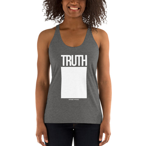 Teesafrique Sustainable Truth Outside the box Statement Women's Racerback Tank