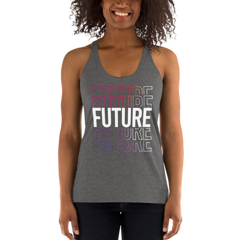 Teesafrique Sustainable Future white Women's Racerback Tank