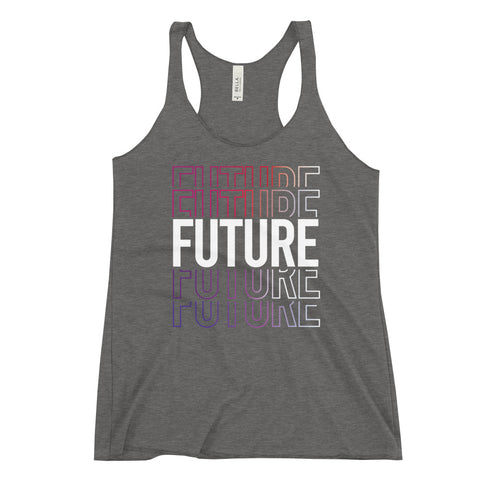 Teesafrique Sustainable Future white Women's Racerback Tank